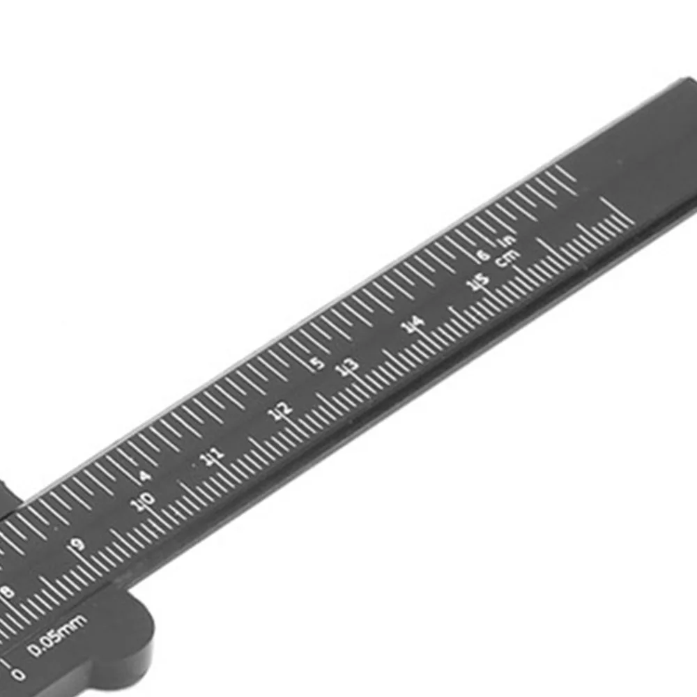 Plastic Vernier Caliper 150mm Length 0.5mm Accuracy Sliding Gauge Ruler Double Scale Fast Read Design