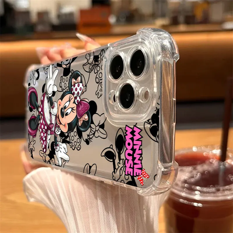 Disney Minnie Mouse Case For Samsung Galaxy A17 A37 A57 A07 A56 A26 A36 A06 A16 A55 A35 A25 A15 A05 A54 A52 A34 Soft Clear Cover view 3