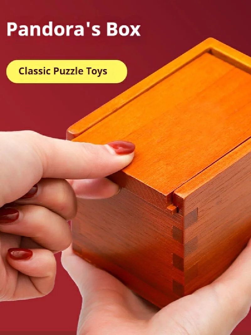 Wooden Puzzle Box Brain Teaser Game 10 Level Difficulty Magic Box Educational Stress Relief Toy For Teenagers