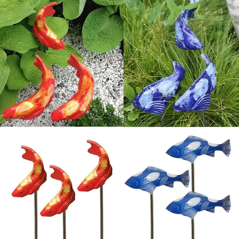 

Fish Statue Decor 3 Pieces Garden Fish Resin Crafts Fish Art Decor For Gardens Lawns Farms Patios And Roadsides