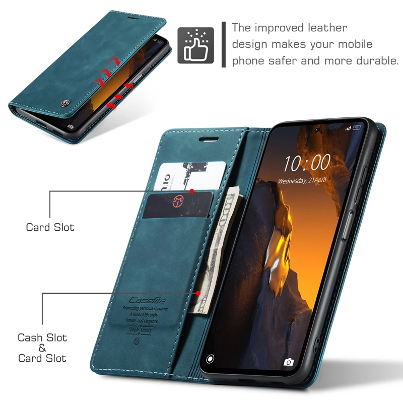 Funda de cuero Retro de lujo para Redmi Note 12 Turbo 12S Pro Plus 4G 5G Redmi 11A 12C POCO F5 X5 Pro 5G, funda de billetera con tapa magnética