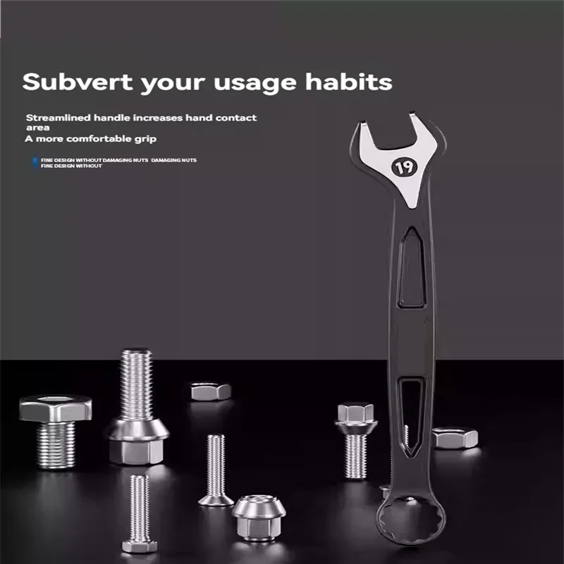 Combination set ring ratchet wrench swing fast ratchet opening and ring end wrench maintenance tool chrome vanadium steel manual
