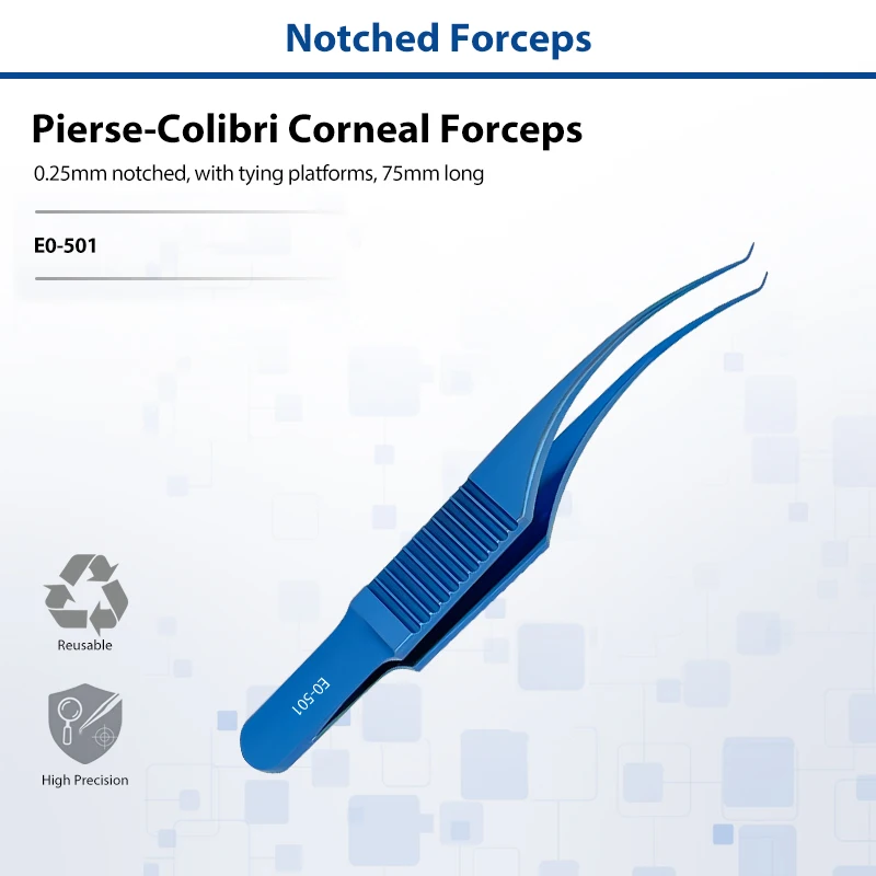 itanium Pierse-Colibri Corneal Forceps Ophthalmic Micro Tweezers Precision Eye Microsurgery Surgical Instruments