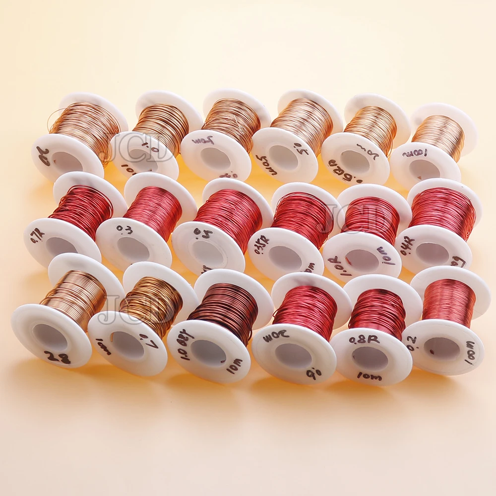 1 لفة الأسلاك النحاسية 0.2 ~ 1.0 مللي متر كابل الأسلاك النحاسية سلك المغناطيس الأسلاك المطلية بالنحاس سلك لف النحاس بالمينا
