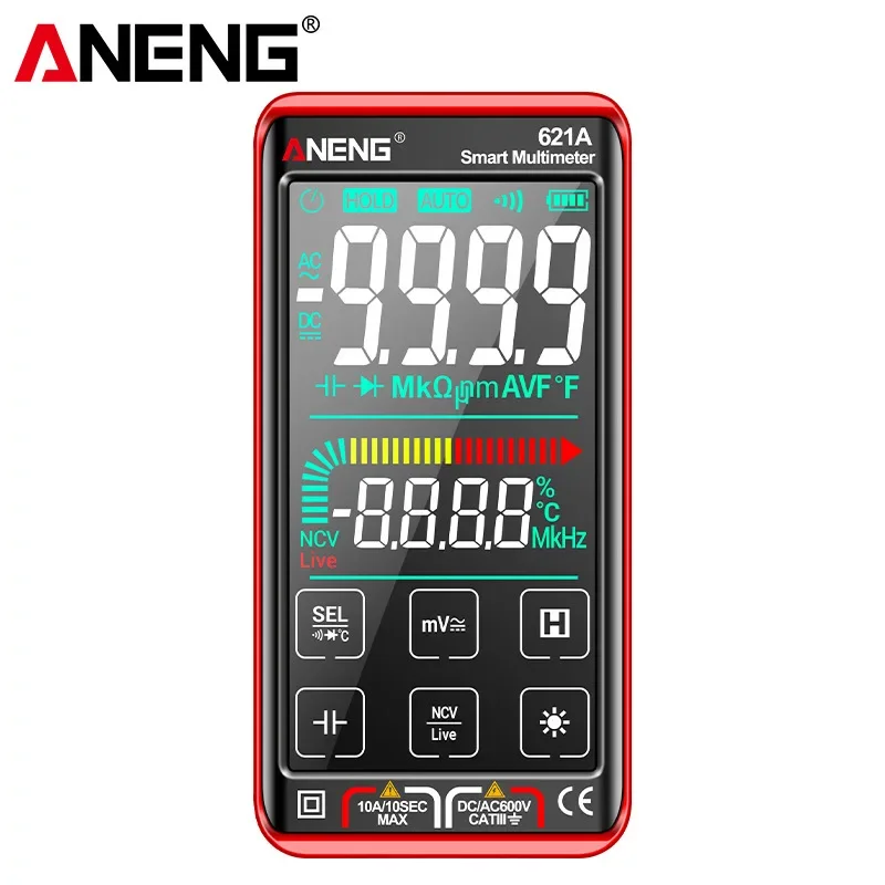 ANENG 621A Rechargeable Smart Large-screen Digital High-precision Fully Automatic Digital Display Multimeter Anti-burn