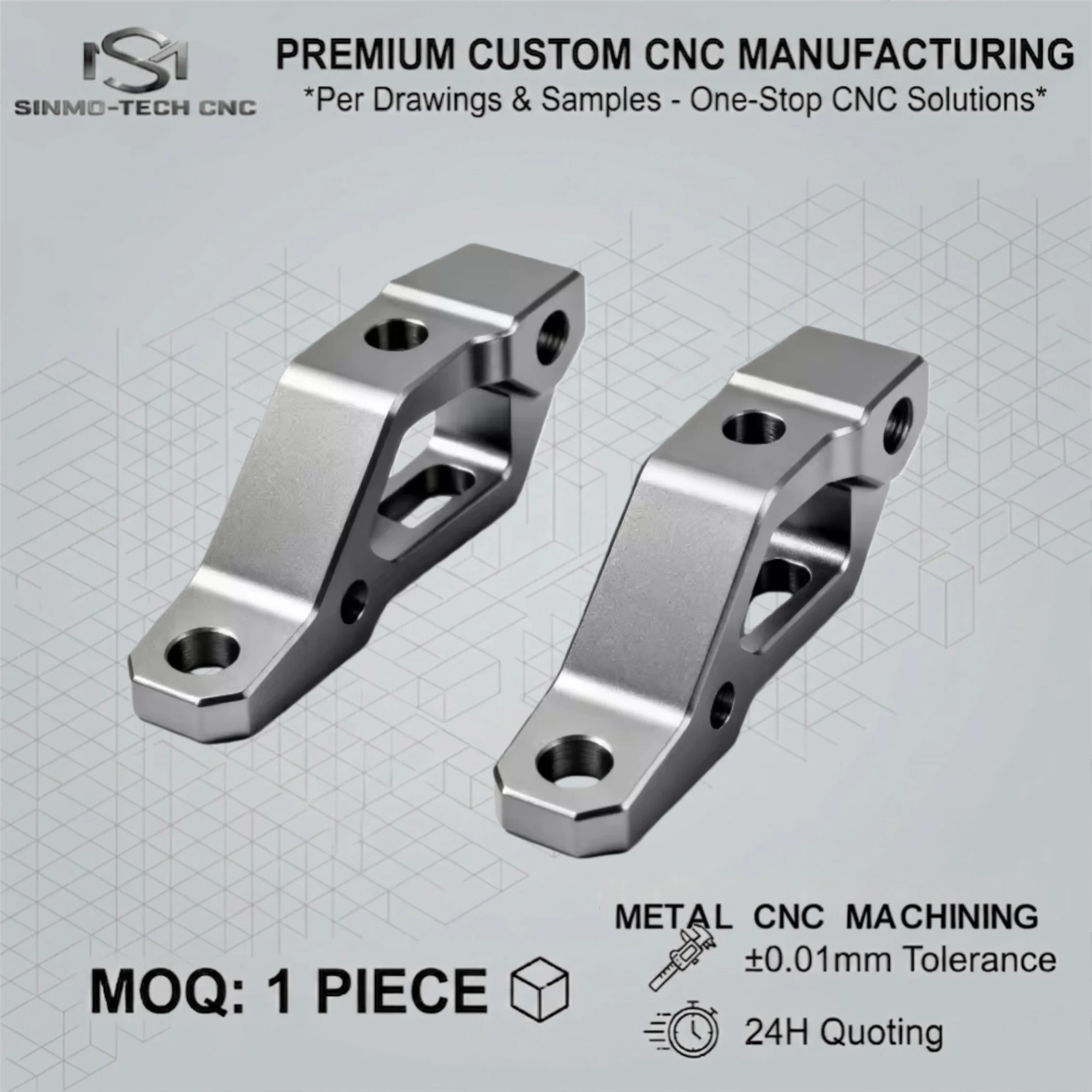 Bespoke 5-Axis CNC Machined Titanium Parts, Complex Racing Motorbike Upgrade Components, Lightweight Tough Metal, 1pc