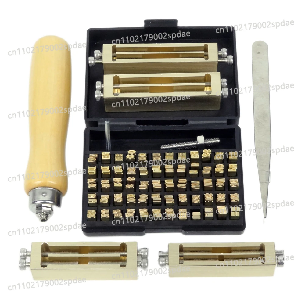 2x3/4x15mm Double Slot Handle Stamping  Brass Hot Foil Letters,DY-8 Number Alphabet Characters,1 option