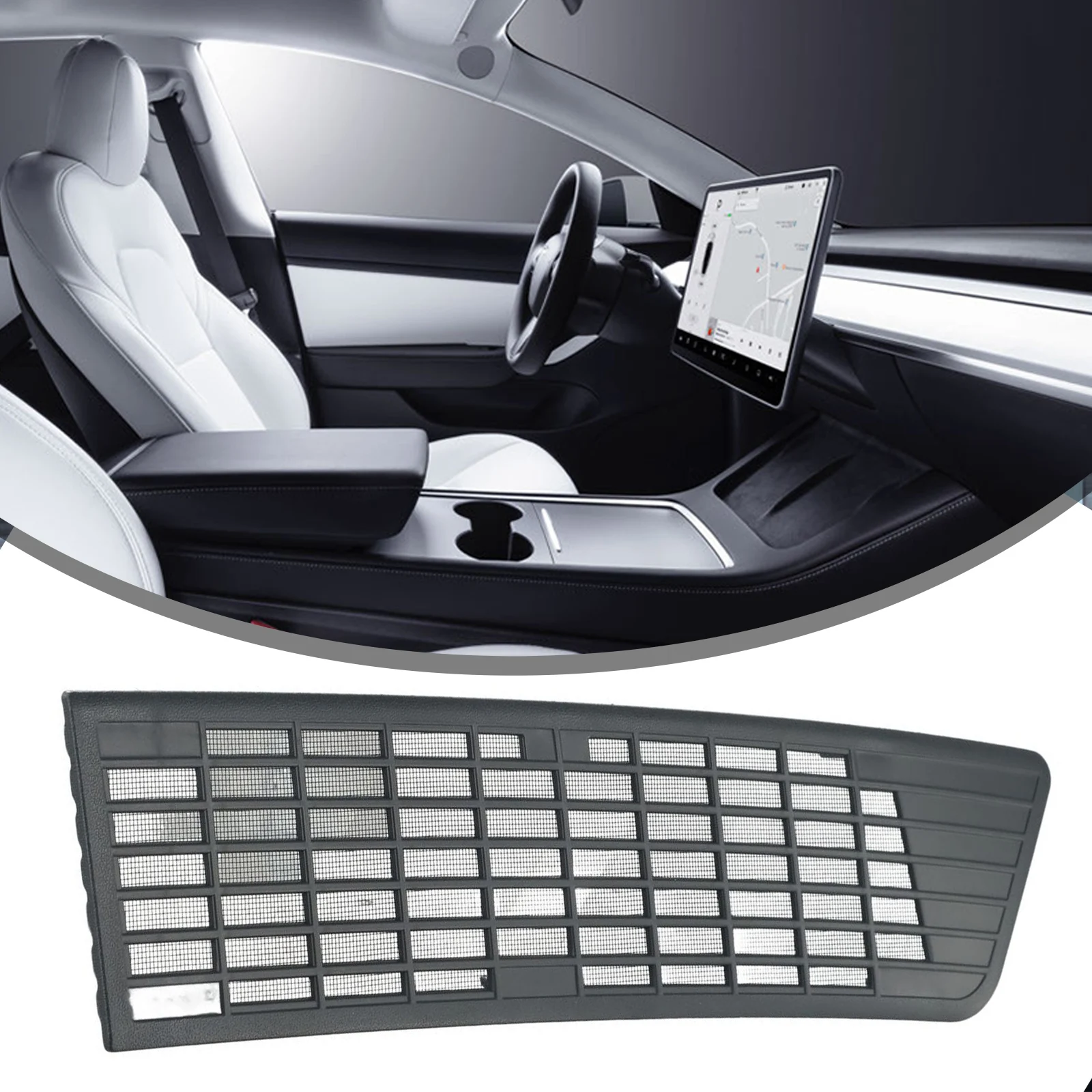 For Tesla Model 3 2024 Cover Air Inlet Protect ABS 1x Black Inner Decoration Net Part Protect Cover High Quality