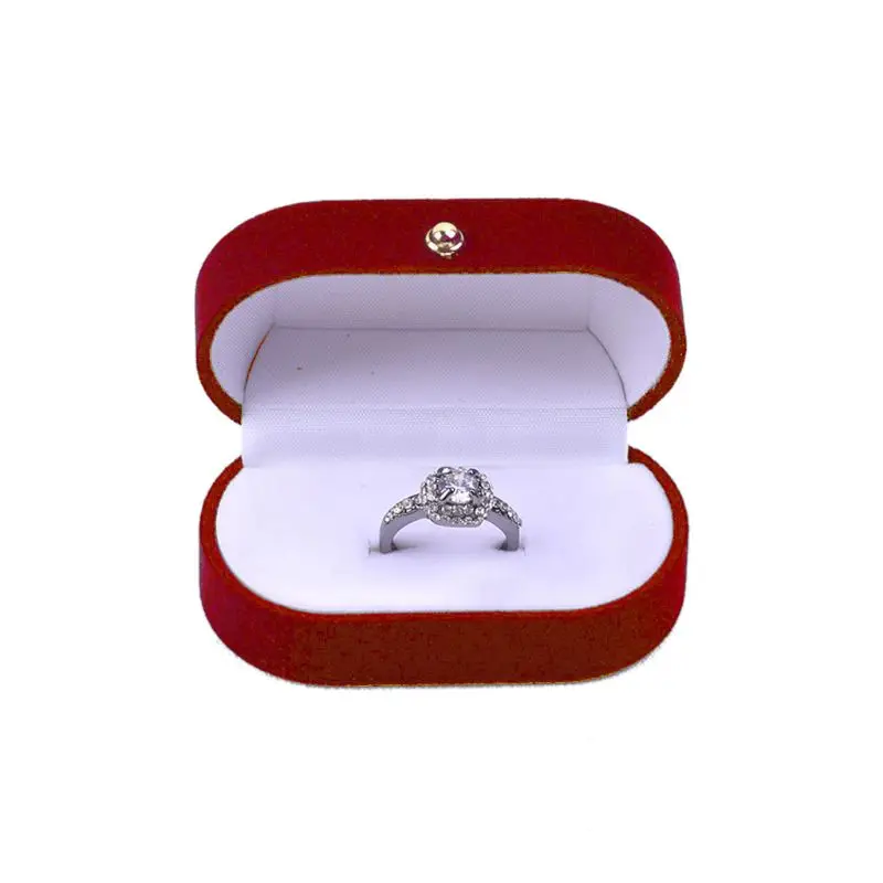 Red Oval Jewelry Box for Case for Anniversay Valentines Day Wedd Drop Shipping