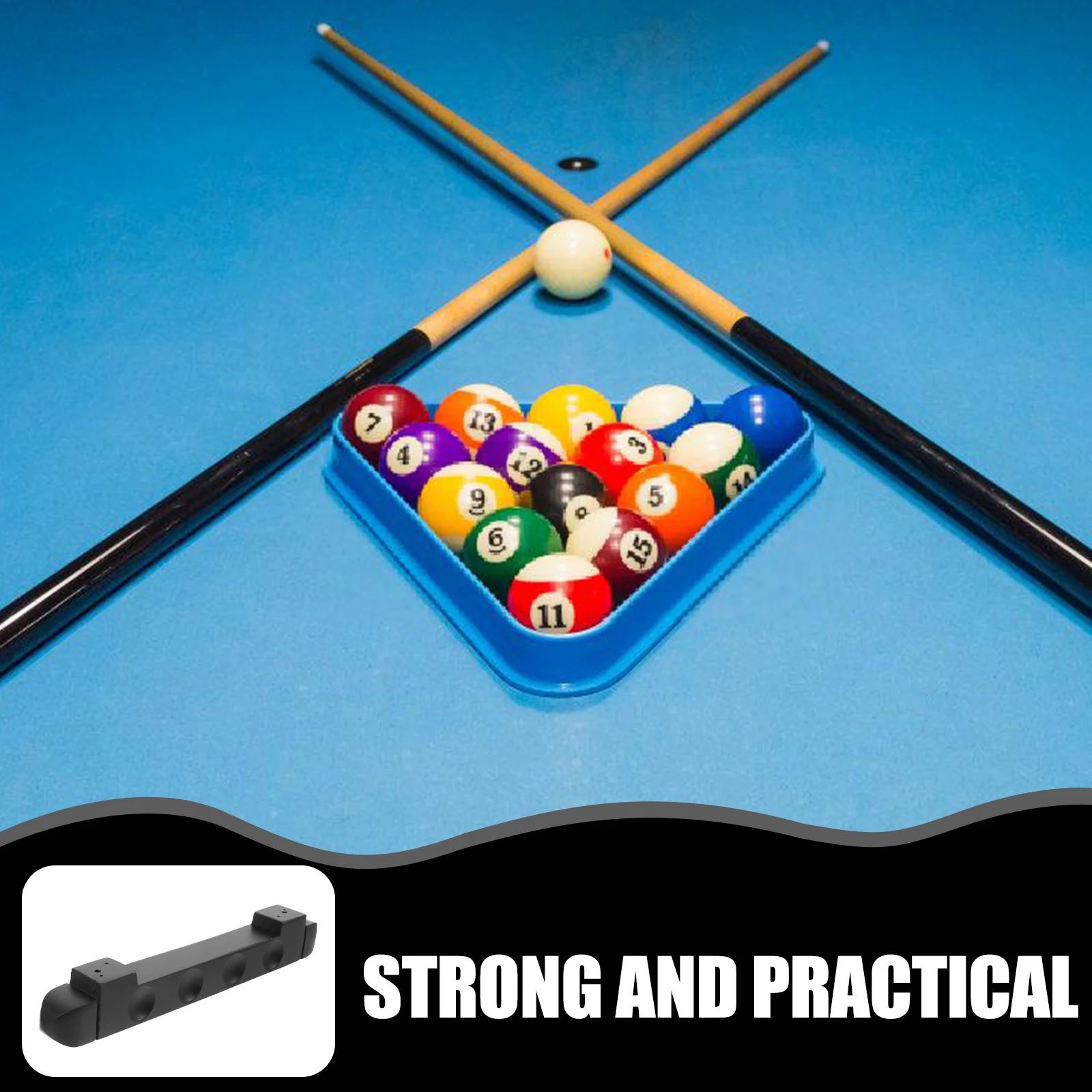 

1Set Wall Mount Billiard Cue Rack Wooden Pool Stick Holder Multi Hole Cue Organizer Display Stand Pool Stick Holder