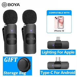 BOY BY-V wireless professional Lapela mini iphone Ipad Android Live Transmission Live Game Recording Interview Vlog 8 Main sales microphone Boya - №7