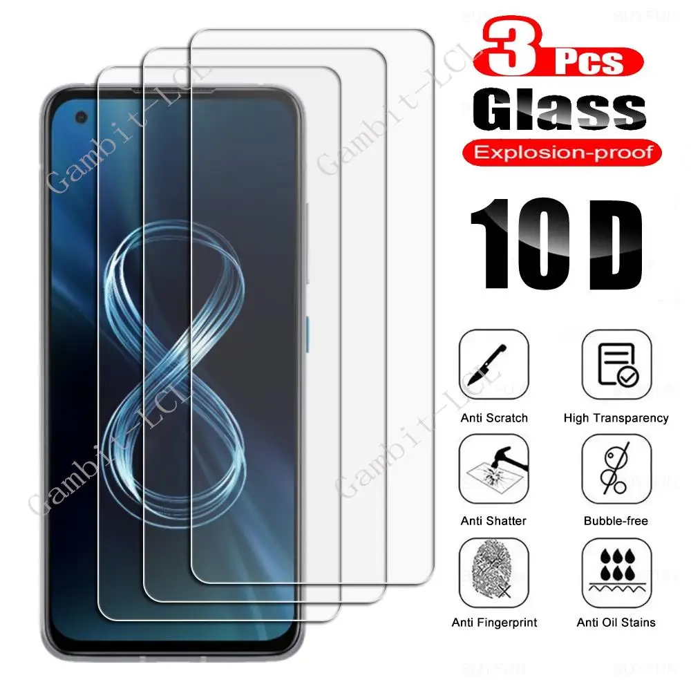 3PCS For ASUS ROG Phone 5 Ultimate 5s 6 Pro Zenfone 7 8 Flip 8z ROG 2 3 Zenfone7 ROG5 Tempered Glass Protective Screen Film