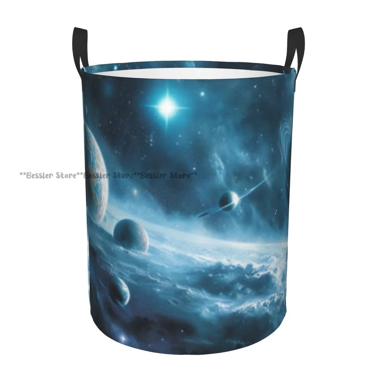 

Foldable Laundry Basket for Dirty Clothes Planets Stars And Galaxies Storage Hamper