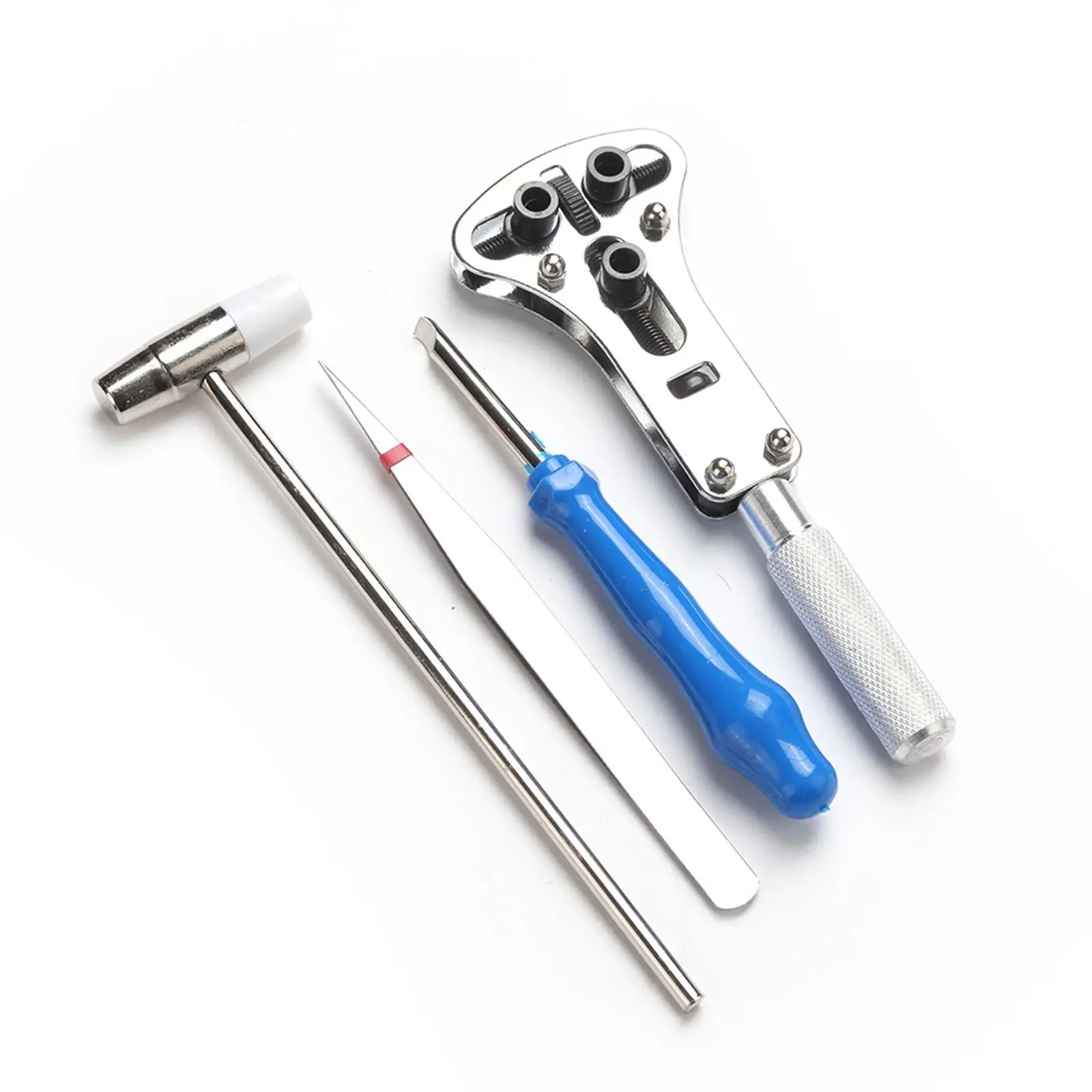 18x Watch Repair Tool Kit Watch Back Cover Watch Band Link Tool Set Hammer