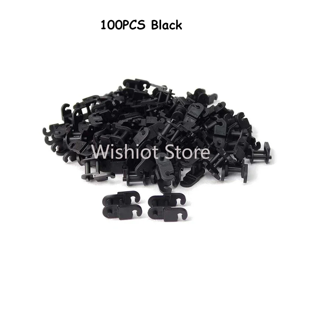 100PCS Technische Teile 3711 14696 Link Kette Ziegel für MOC Bausteine Getriebe Tank Track Tread Motorrad Zug Kinder spielzeug