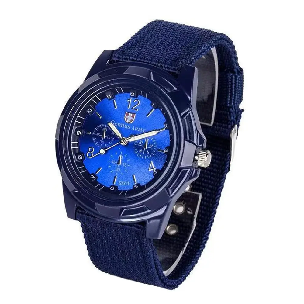 حزام نايلون مضفر Gemius Swift Watch نايلون باند منسوج بسوار كوارتز ساعة ليلية خفيفة سويسرية كوارتز رياضية ملابس غير رسمية