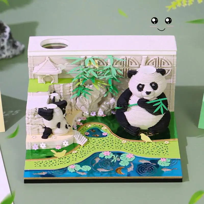 3D Paper Carving 2027 Desk Calendar with Tear-away Design Time Piece for Aesthetic Home Display