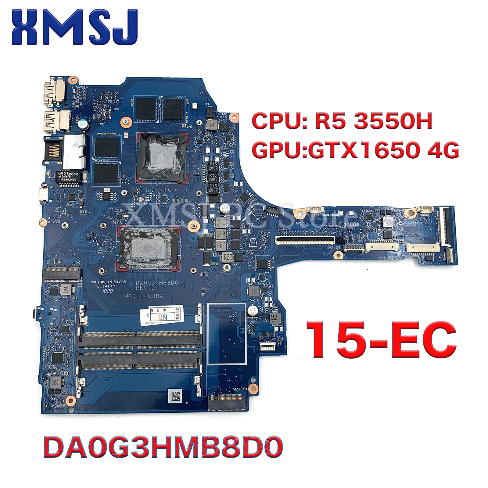 For HP 15-ec0013dx 15-EC 15Z-EC 15-ec0000 Laptop Motherboard DA0G3HMB8D0 G3HA L71929-601 L71930-601 W R5 R7 4GB 100%Test