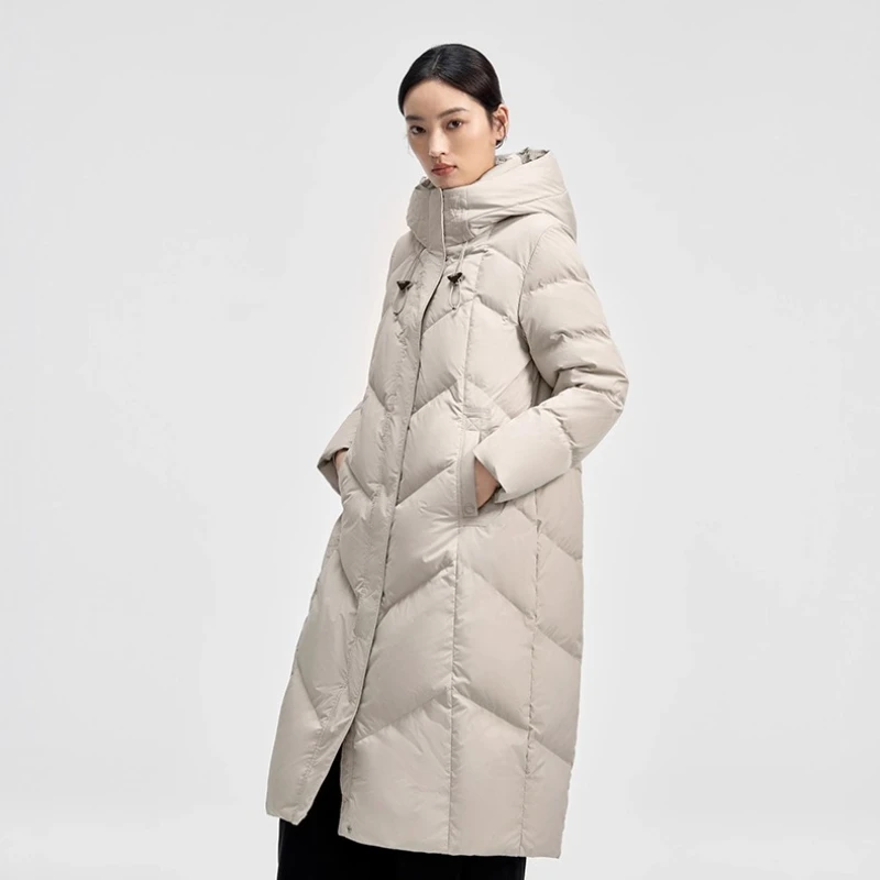 Chericom frauen Mid-länge Unten Mantel Mit Kapuze Warme Winter Jacke Einfache Feste Langarm Puffer Mantel Weibliche Büro Dame y309187Y