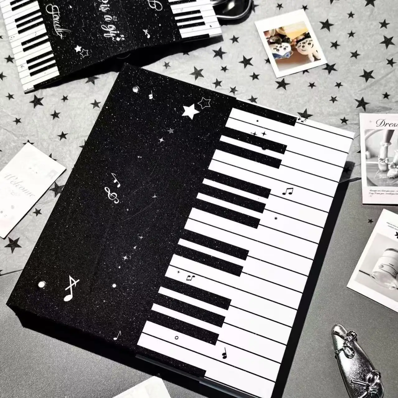 IFFVGX Piano A5 Binder Photocard Holder Kpop Idol Photo Album Kawaii Photocards Collect Book Album for Photographs 포토카드 포장용품