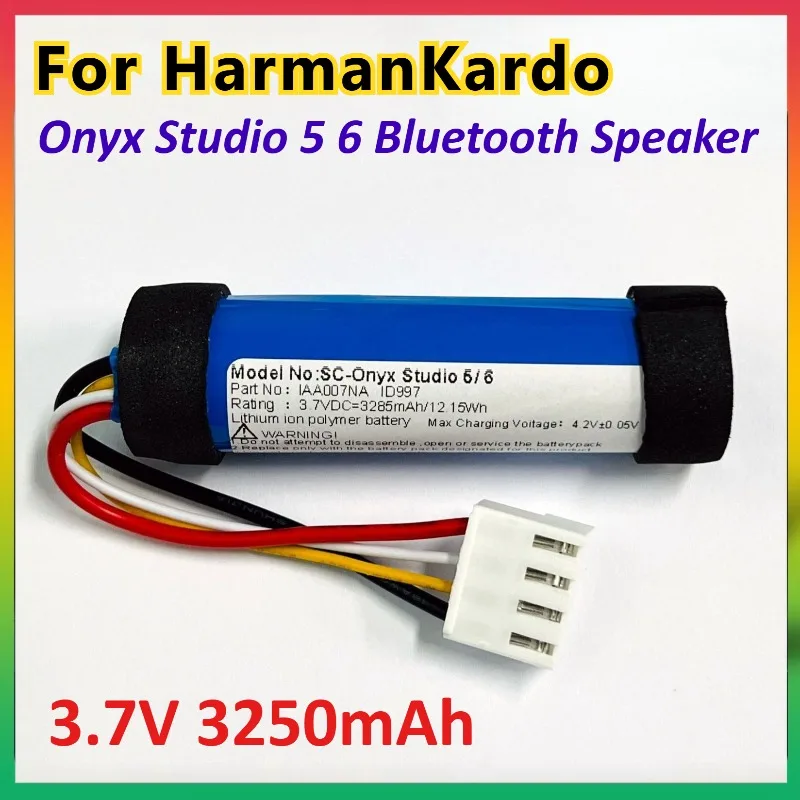 

3.7V 3250mAh IAA007NA ID997 Replacement Speaker Battery For HarmanKardon Onyx Studio 5 6 Bluetooth Speaker Batteries
