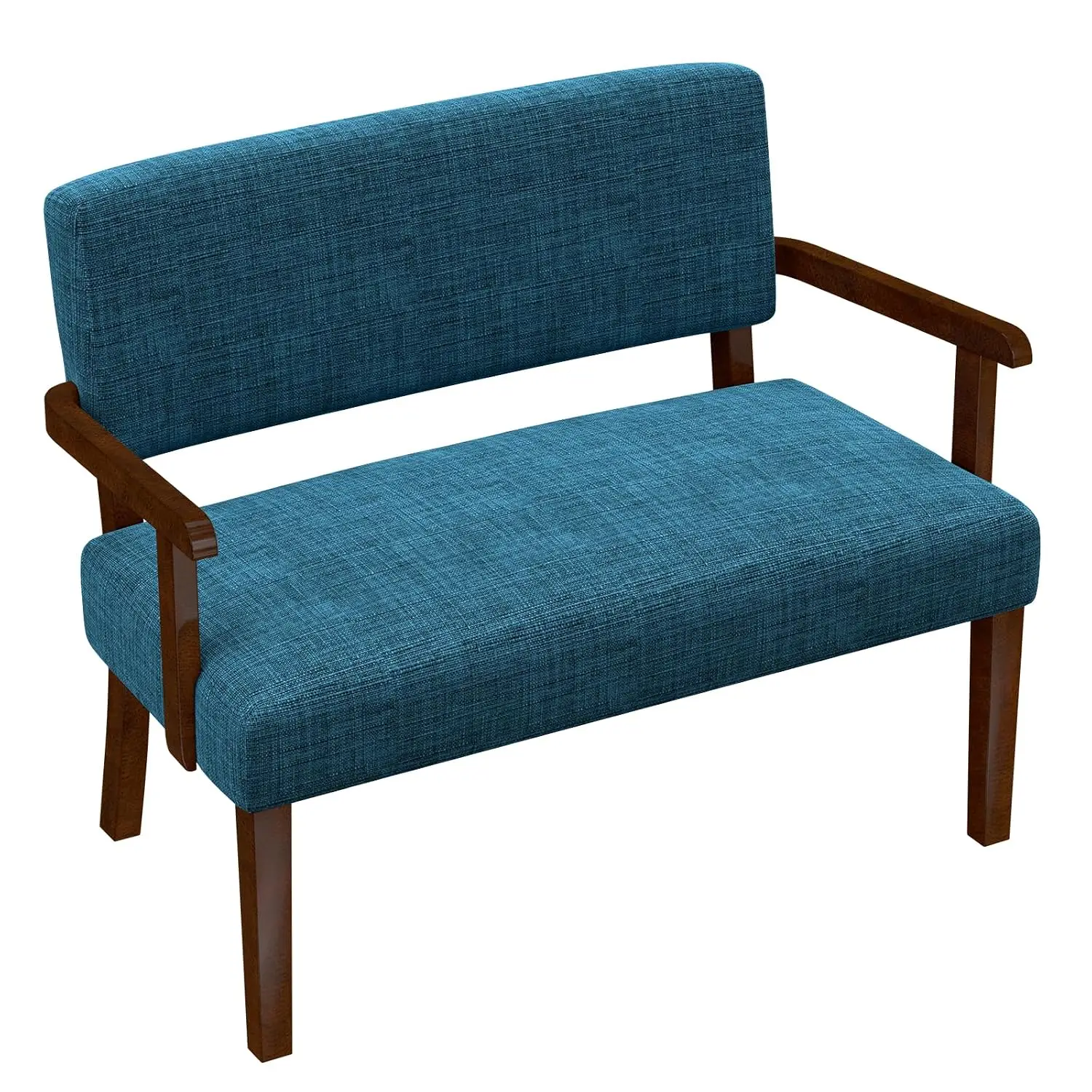 Love Seat Sofa Couch, Two Seater Couches with Wood Arms, Small Loveseat Couch for Small Spaces, Living Room,, Customized