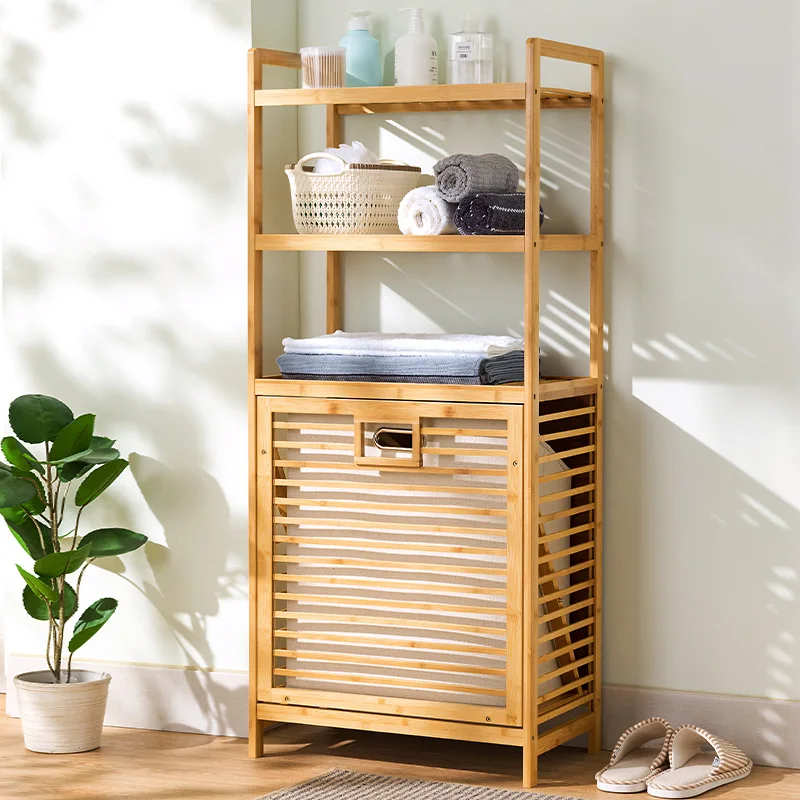 Large Capacity Multifunctional Bamboo Dirty Clothes Basket Household Enlarged and Raised Clothes and Toy Storage Basket