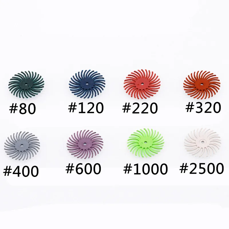 10PCS 1Inch Radial Bristle Disc Kit Abrasive Brush 1/8\