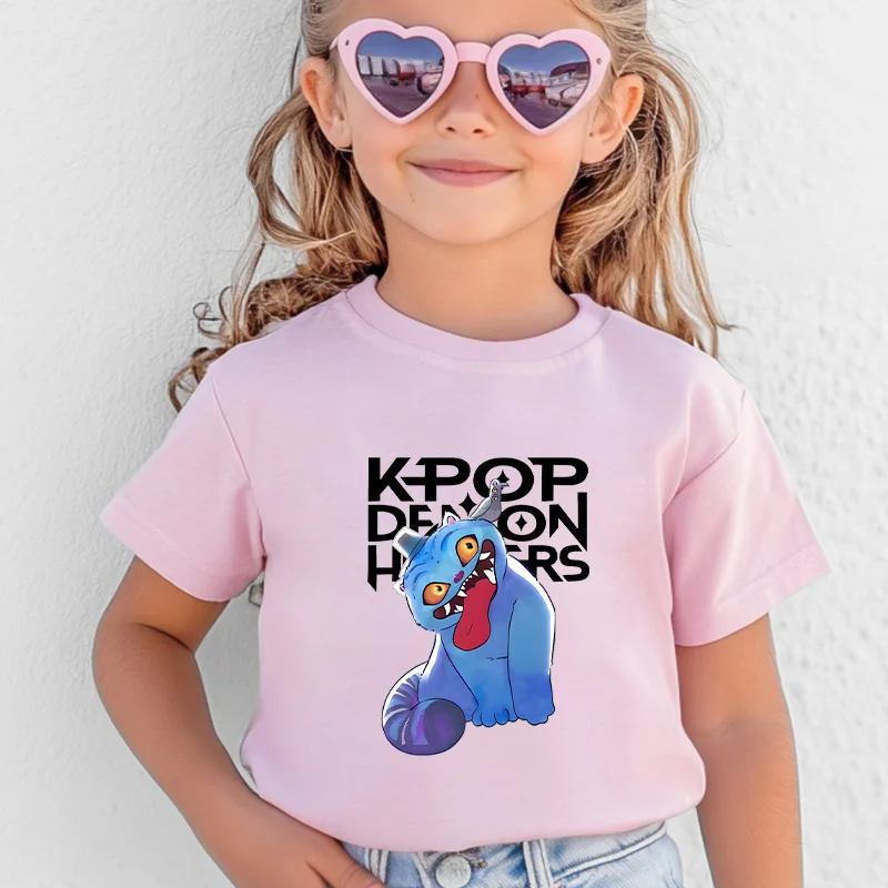 قميص أطفال من Monster Hunting Team Tiger Pattern مطبوع عليه رسوم كرتونية من القطن الخالص بأكمام قصيرة للرجال والنساء #6