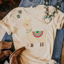 Alpaca tshirt women streetwear t shirt girl 2000s anime manga clothes
