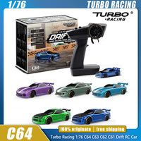 Turbo Racing 1:76 C64 C63 C62 C61 RC Drift Car With Gyro High-Speed Full Proportional Radio Remote Control Toys for Kids Adults
