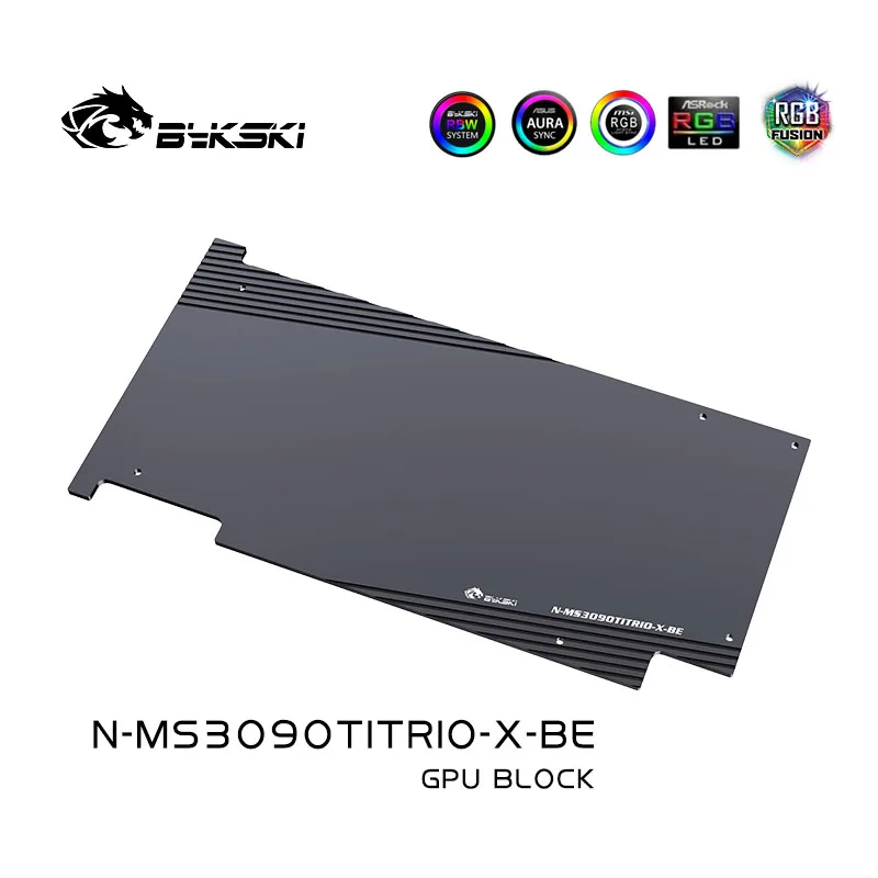 Bykski Gpu Water Blok Voor Msi 3090TI Gaming X Trio/Msi 3090TI Suprim X 24G Grafische Kaart Radiator vga Koeler N-MS3090TITRIO-X