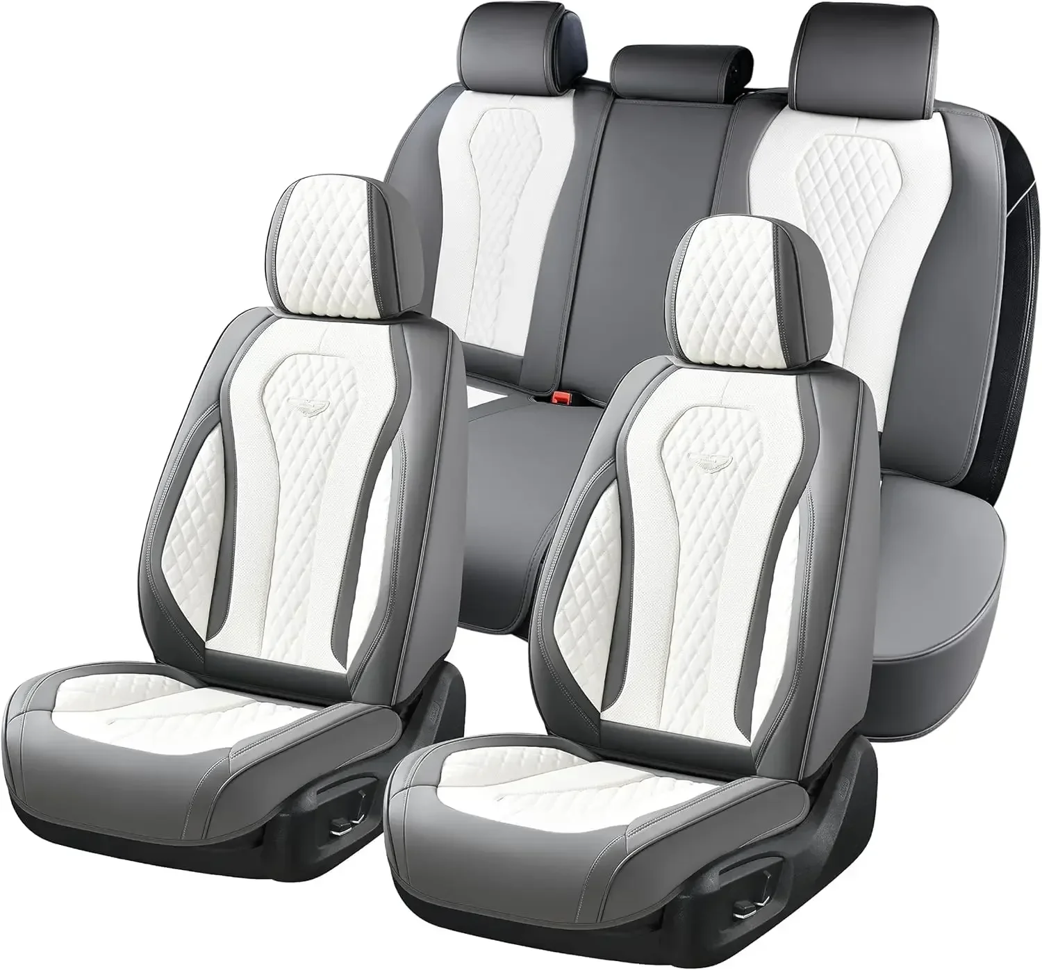 

Seat Covers, Covers Full Set, WhiteCover, Cushion Waterproof, Front Back Covers, Luxury