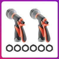 ABKL-Water Hose Nozzle Garden Hose Nozzle Hose Spray Nozzle Leak Free High Pressure Heavy Duty 8 Pattern, 5 Pieces