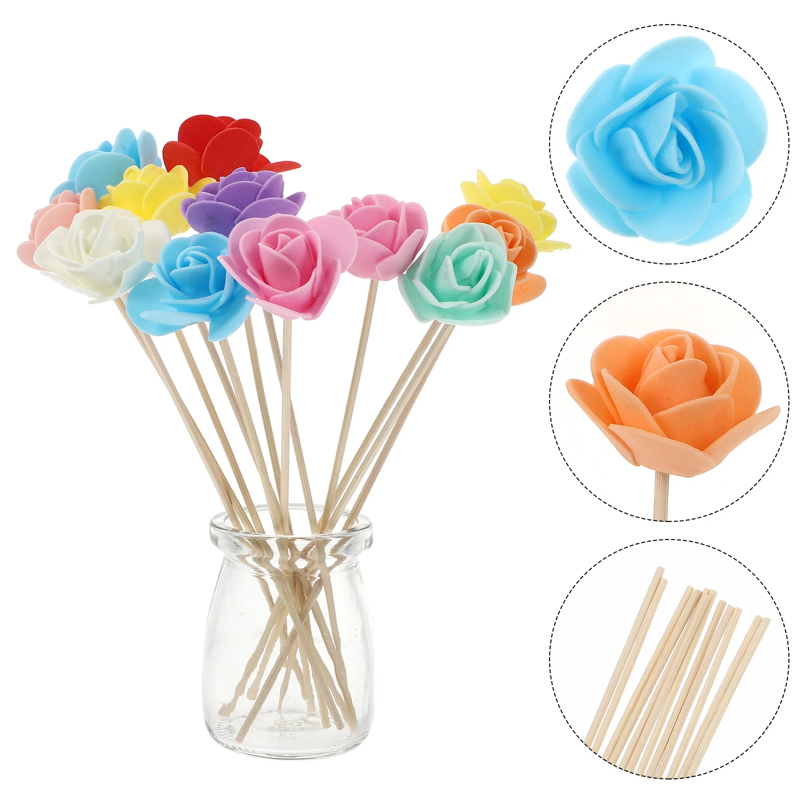 Aromatherapy Flowers Rattan Car Solid Lavender Essential Oils Cocktail Diffusers Fake Scent Stick Rods Volatile Sticks Machine