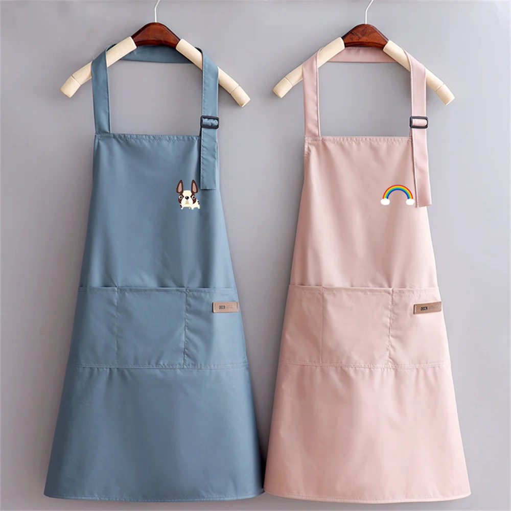 Kitchen Apron with Hand Wipe Pockets, Waterproof and Oil Proof for Cooking Baking, Chef's Favorite, Great for Men Women Adult