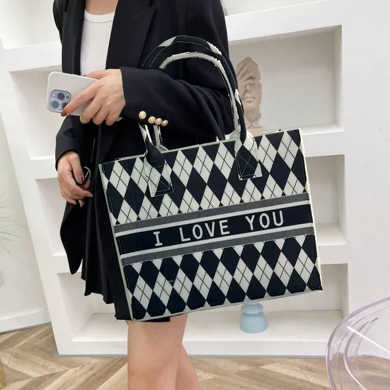 New Fashionable Felt Bag with Gift Bag Gift Felt Handbag Large Capacity Tote Bag Handbag Chinese Style Oil Painting Felt Bag