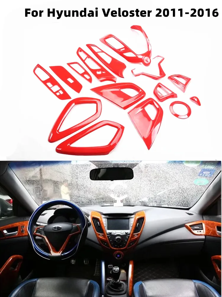 For Hyundai Veloster 2011 2012 2013 2014 2015 2016 Accessories Decoration Center Console Gear Shift Knob Door Handle Sticker ABS