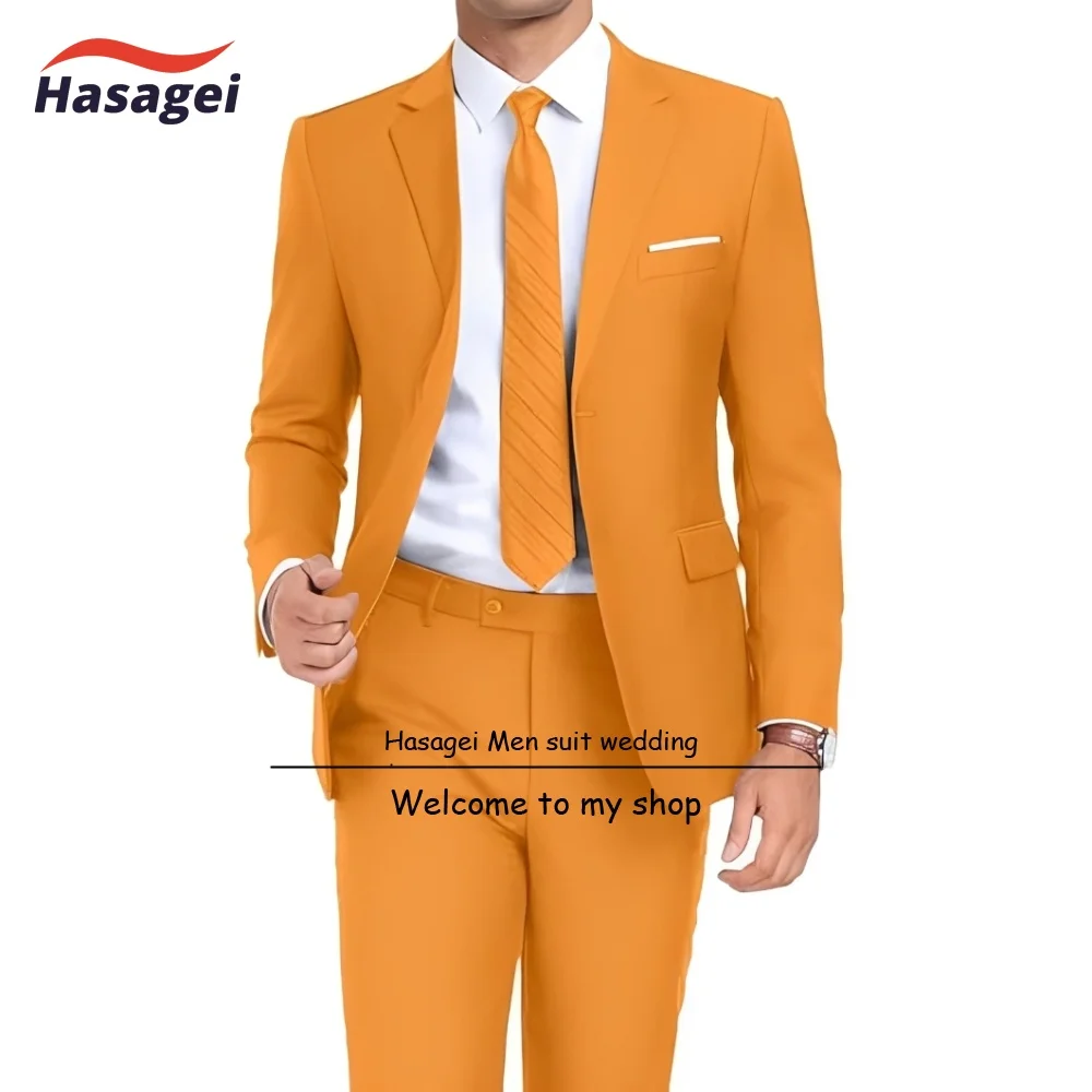 

Formal Men's 2 Piece Suit Set Slim Fit 2 Button Dress Suits Tuxedo Set Wedding Blazer Jacket Pants Business Party Prom Suit