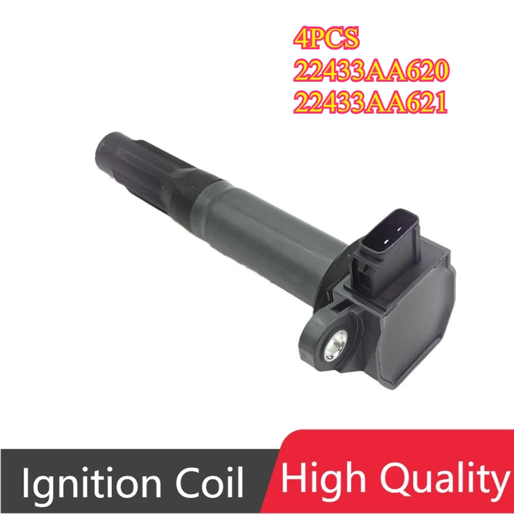 

4Pcs 22433AA620 22433AA621 FK0376 UF668 Ignition Coil for Subaru Legacy 2.5L H4 Subaru Outback 2.5L H4 EJ25 EJ253 2010 2011 2012