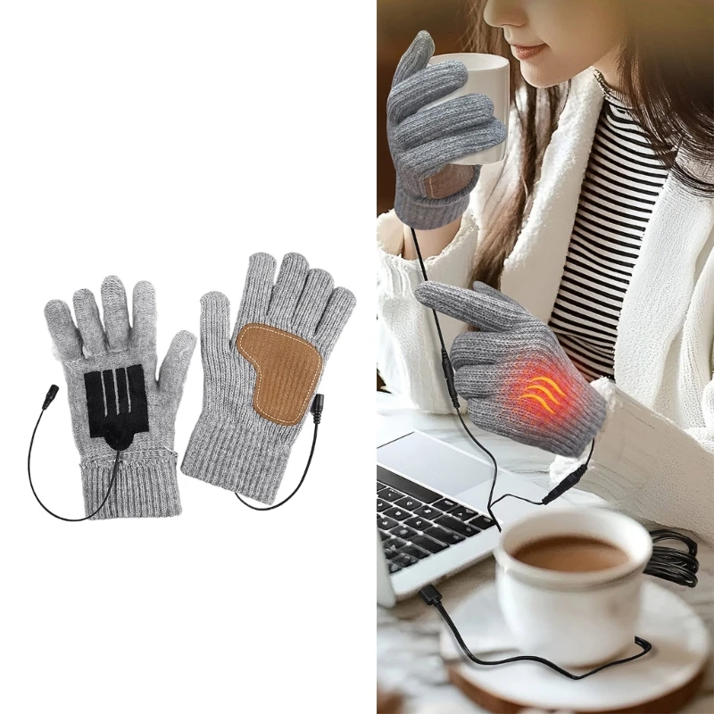 

Перчатки с подогревом и зарядкой через USB, грелка для рук в холодную погоду, лыжные перчатки с сенсорным экраном для катания на