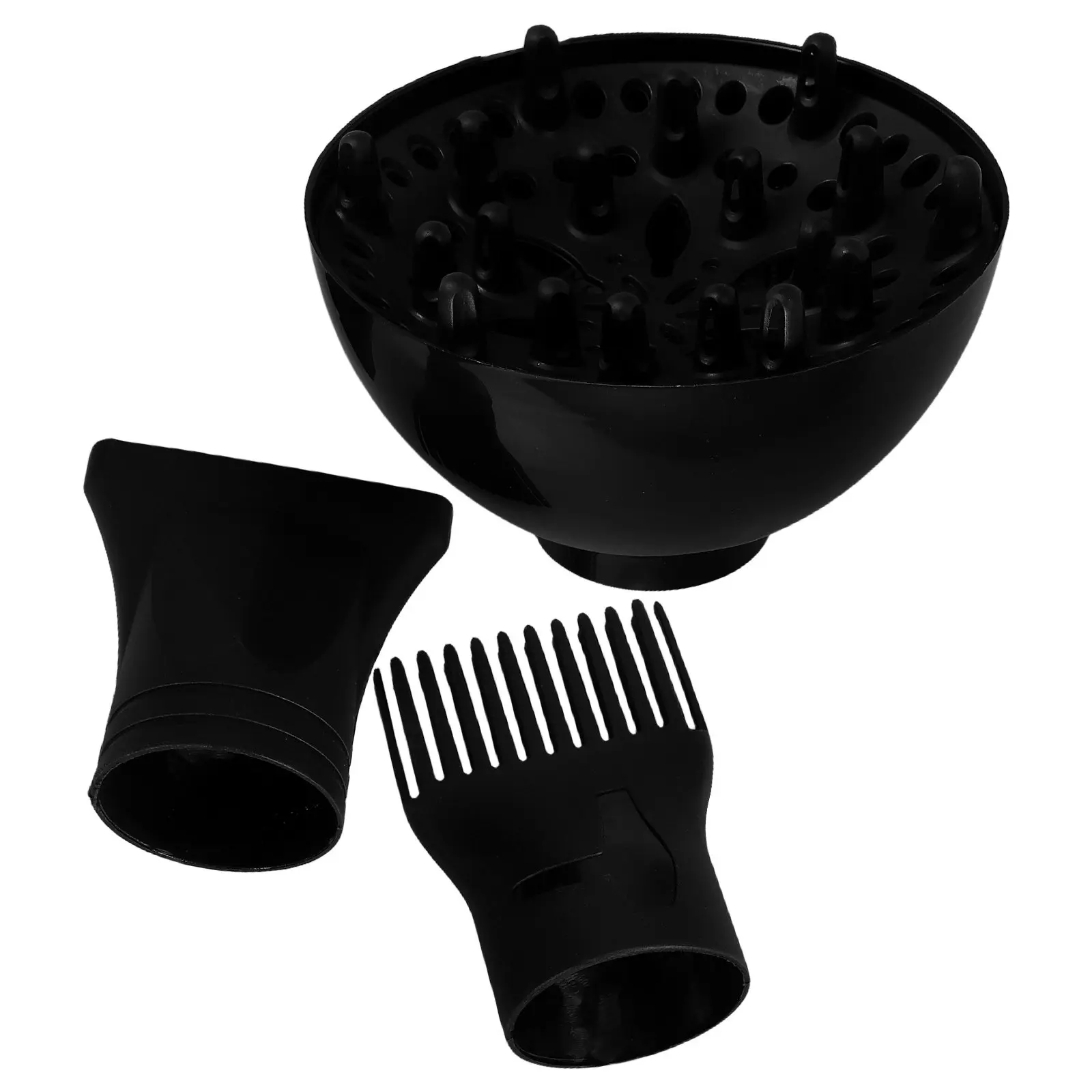 

1Set Hair Dryer Attachment Kit Universal Diffuser Nozzle Concentrator Comb for Versatile Styling Travel Home Use Sturdy Safe