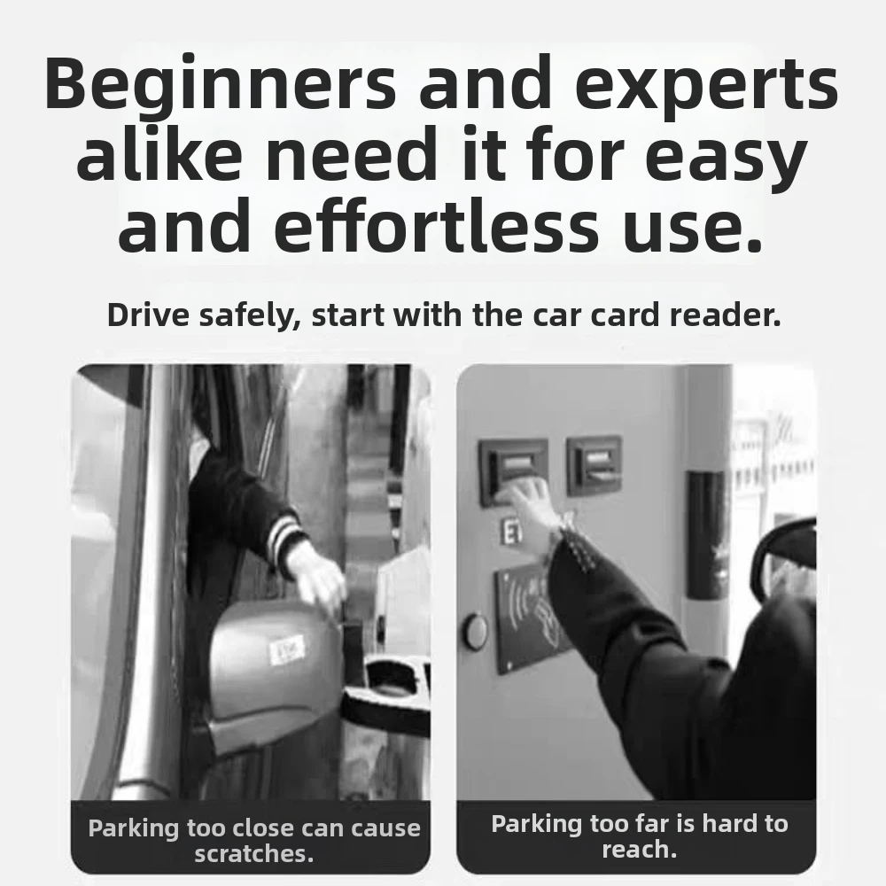 Adjustable Length Car Toll Card Stick Telescopic Design Lightweight Handle Contactless Payment Rod Long Handle Stickable