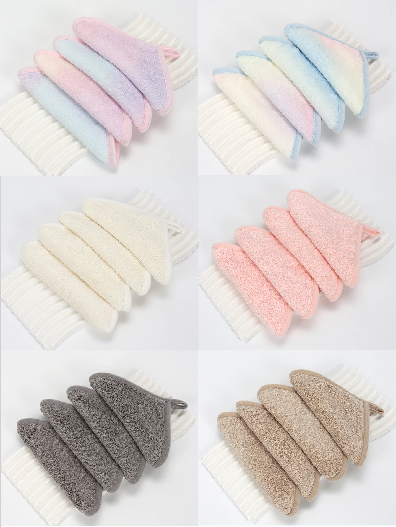 12Pcs Microfiber Face Cloths Reusable Makeup Remover Cloth M