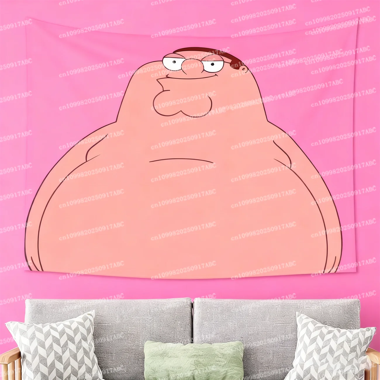 نسيج شخصية بيتر غريفين للتعليق على الحائط، ديكور منزلي خفيف الوزن لغرفة النوم وغرفة المعيشة والمكتب والحفلات المنزلية