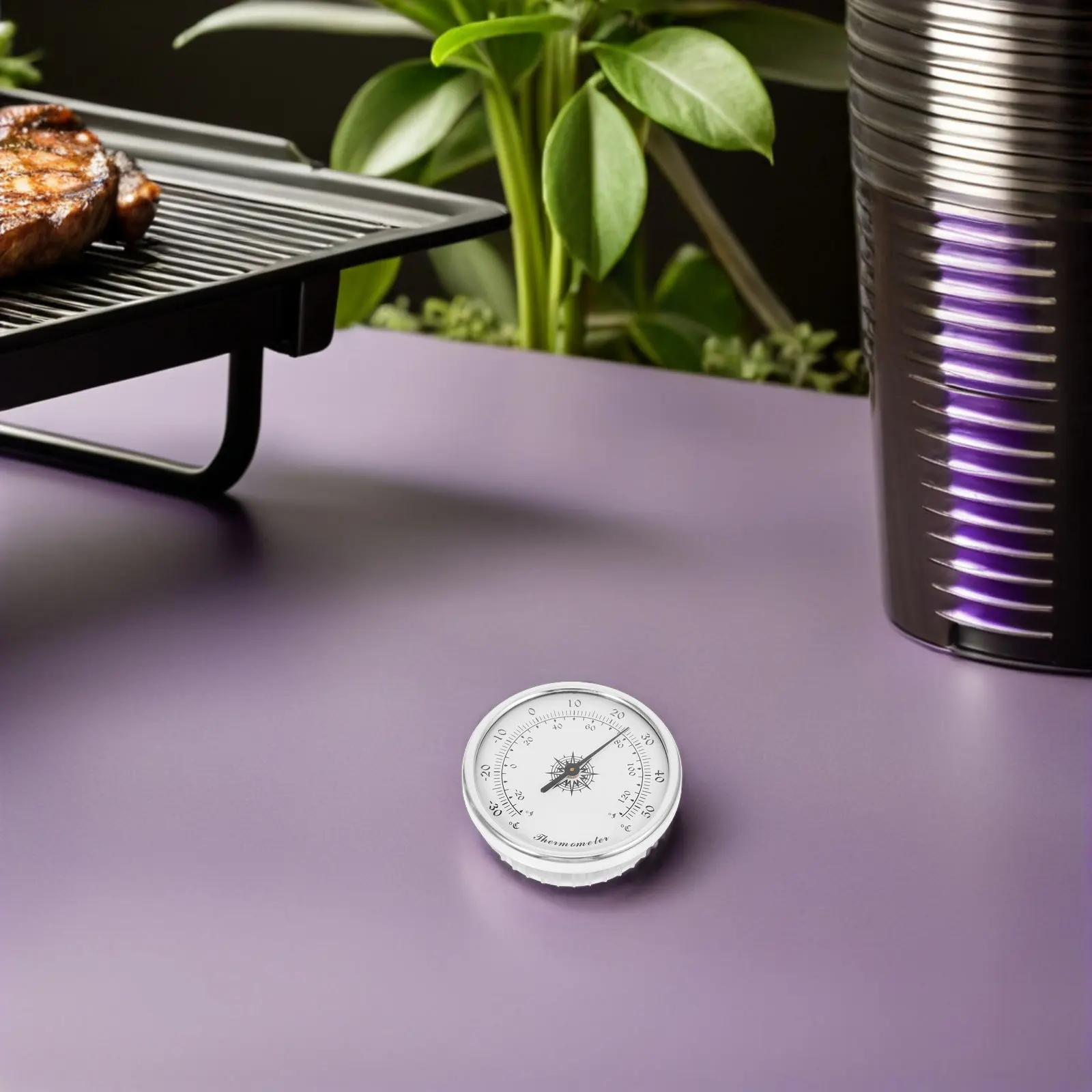 

2Pcs Accurate Indoor Thermometer Small Size Wall Mounted Temperature Display for Office Bedroom Garage Greenhouse Home