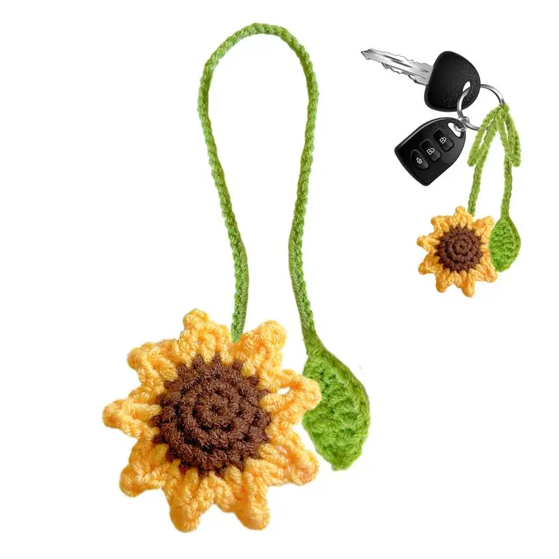 Crochet Flower Sprout Bookmarks Cute Handmade Knitted Floral Page Markers Handmade Knitted Book Marks For Writer Readers