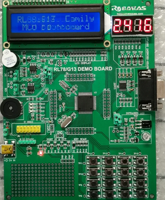 Development Board / Rl78 / G13 / 14 / 12 / R5f100lga Development Board No Pins by Default