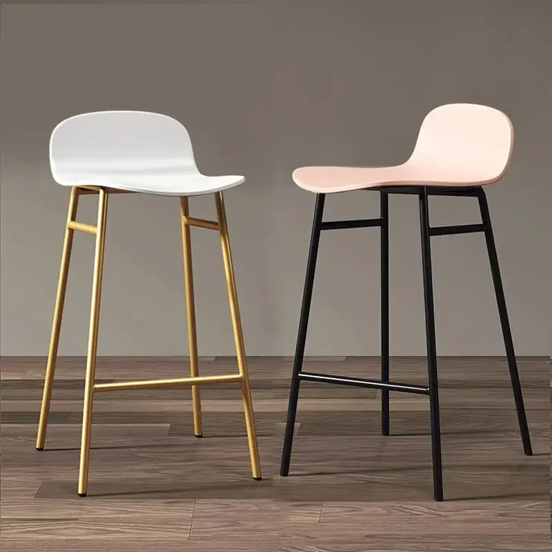 Luxury On Offer Stool Chair Living Room High Stools Modern Bar Chair High Quality Kitchen Furniture Backrest Manicure Metal