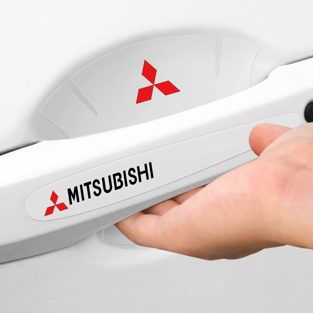 4/8 шт., защитные наклейки на дверные ручки автомобиля Mitsubishi Asx Lancer L200 Pajero Attrage Xpander Mirage